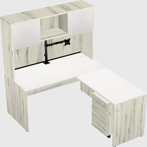 L-shaped office desk