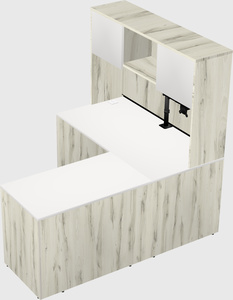L-shaped office desk