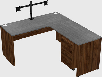 L-shaped office desk