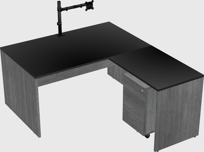 L-shaped office desk