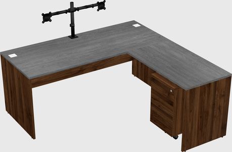 L-shaped office desk