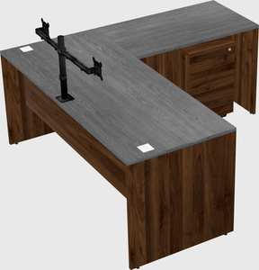 L-shaped office desk