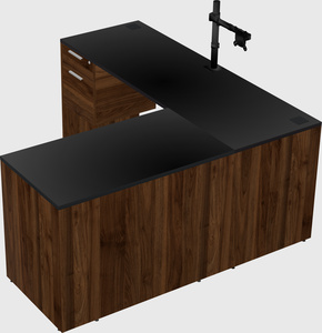 L-shaped office desk