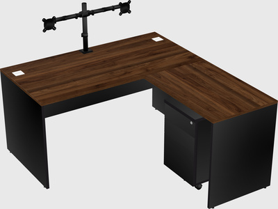 L-shaped office desk