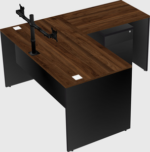 L-shaped office desk