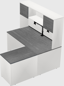 L-shaped office desk