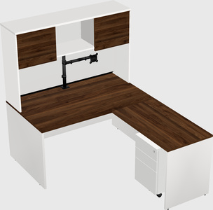 L-shaped office desk