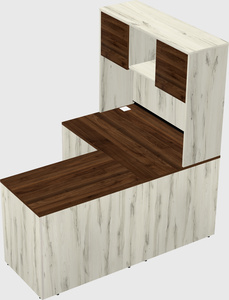 L-shaped office desk