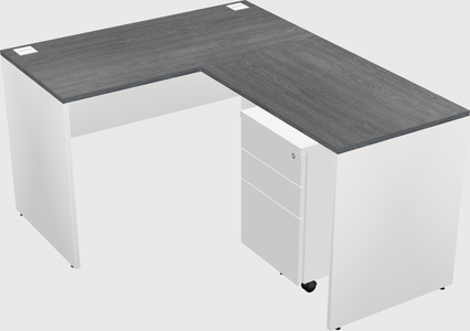 L-shaped office desk