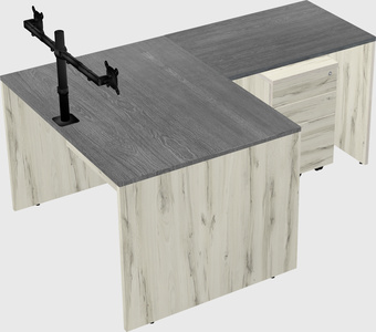 L-shaped office desk
