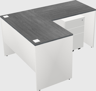 L-shaped office desk