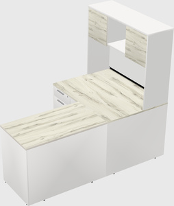 L-shaped office desk