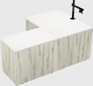 L-shaped office desk