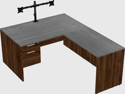 L-shaped office desk