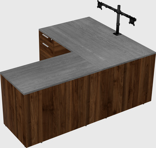 L-shaped office desk