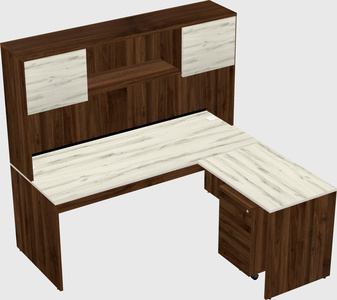 L-shaped office desk