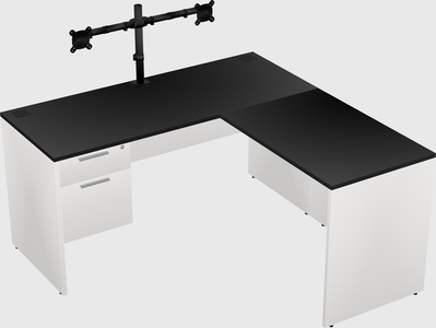 L-shaped office desk