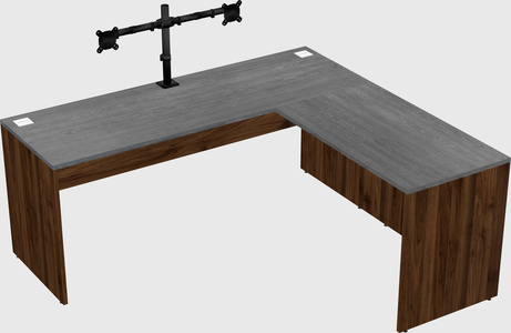 L-shaped office desk