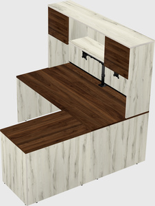 L-shaped office desk