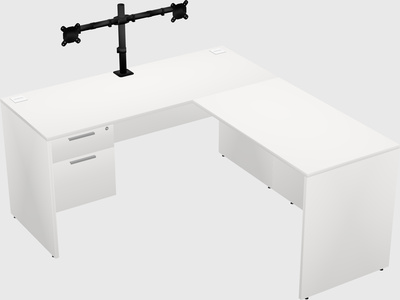 L-shaped office desk
