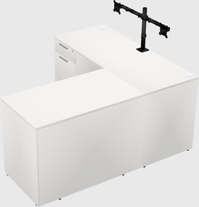 L-shaped office desk