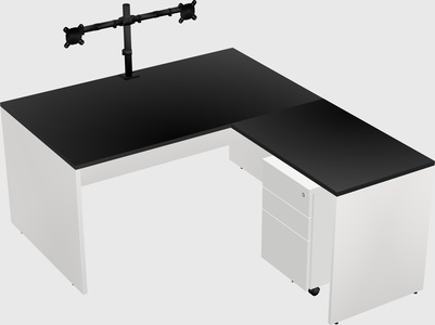 L-shaped office desk