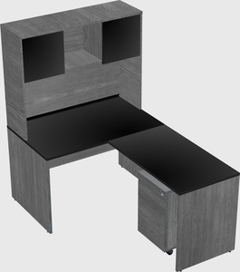 L-shaped office desk
