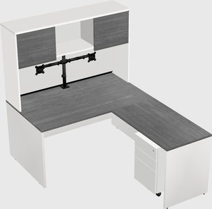 L-shaped office desk