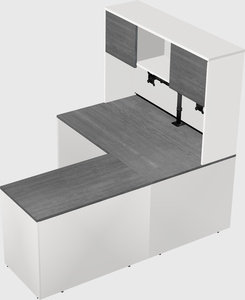 L-shaped office desk