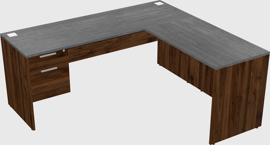 L-shaped office desk