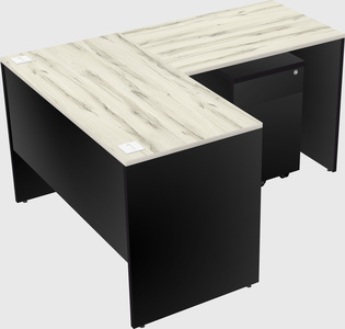 L-shaped office desk