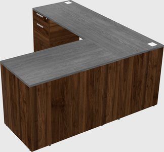 L-shaped office desk