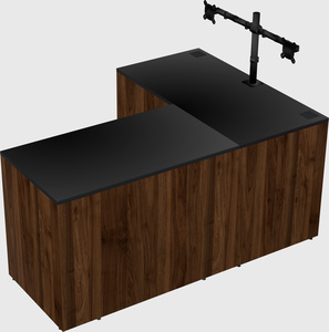 L-shaped office desk