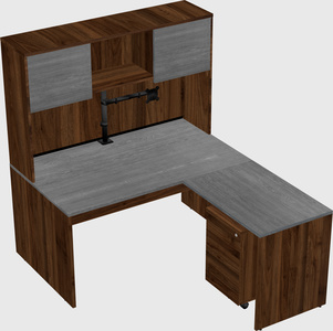 L-shaped office desk