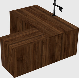 L-shaped office desk