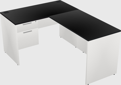 L-shaped office desk