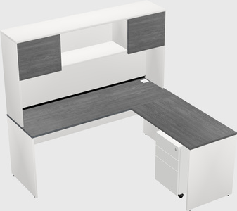 L-shaped office desk