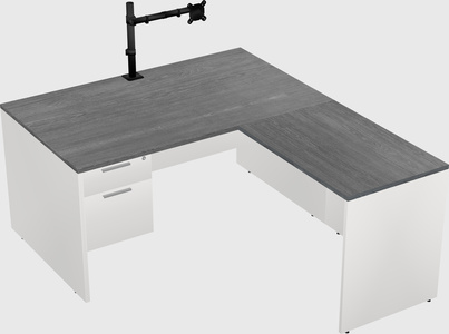 L-shaped office desk