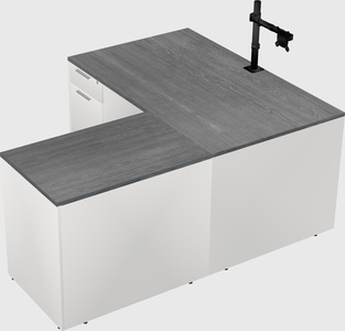 L-shaped office desk