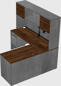 L-shaped office desk