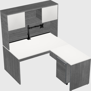 L-shaped office desk