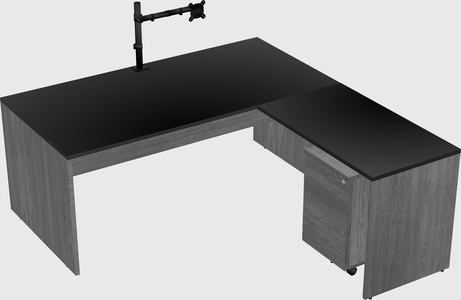 L-shaped office desk