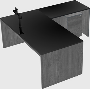 L-shaped office desk