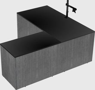 L-shaped office desk