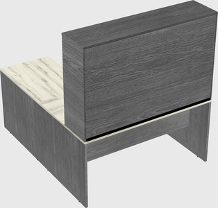 L-shaped office desk