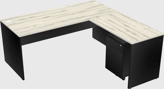 L-shaped office desk
