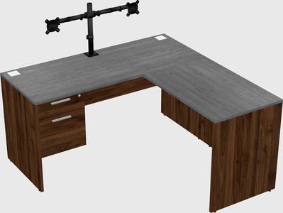 L-shaped office desk