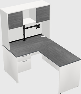 L-shaped office desk