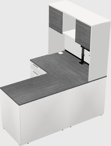 L-shaped office desk
