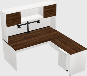 L-shaped office desk